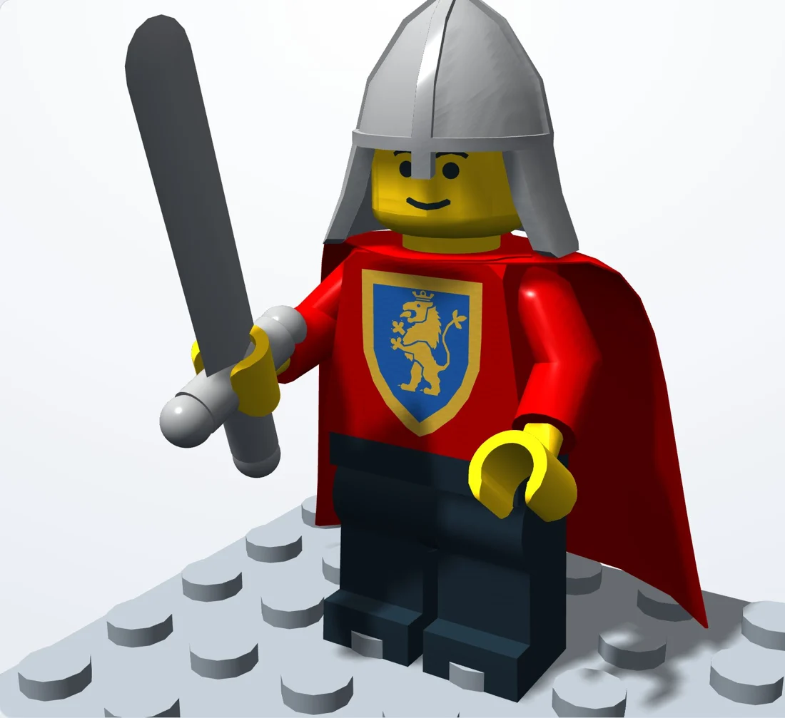 A knight made in the Minifigure Creator